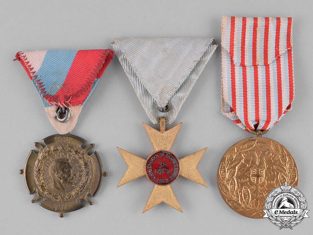 serbia,_kingdom._three_awards,_medals,&_decorations_m181_7802