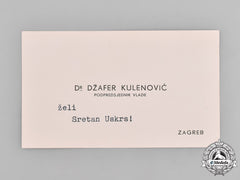 Croatia, Independent State. "Happy Easter" Card From Dr. Džafer Kulenović ( Vice President O The Independent State Of Croatia.), C.1944