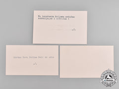 Croatia, Independent State. Three "Happy Easter" Card From High Ranking Croatian Officials, C.1944