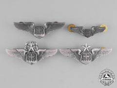 United States. Four Air Force Navigator/Observer Badges (Now Called Combat Systems Officer Badge)