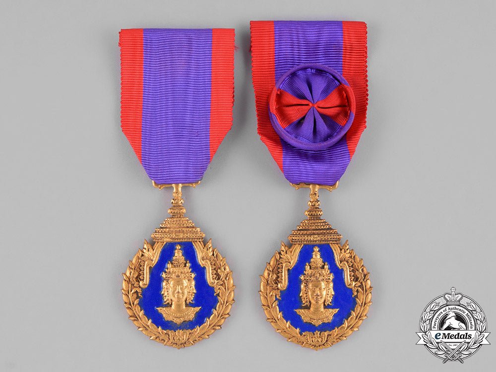 laos,_kingdom._two_medals_for_excellence_in_education,_ii_class_officer_and_iii_class_knight_m182_0231