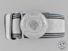 Germany, Ordnungspolizei. A Police Officer’s Belt Buckle By Assmann With A 2Nd Pattern Ss Brocade Belt