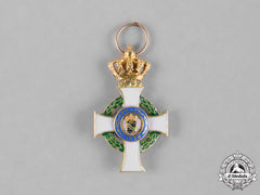 Saxony, Kingdom. A Miniature Albrecht Order In Gold, I Class Knight With Crown, C.1905