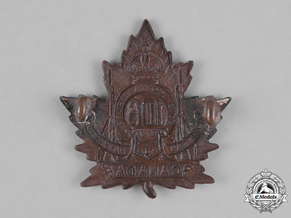 canada._a106_th_infantry_battalion"_nova_scotia_rifles"_cap_badge,_c.1915_m182_1614