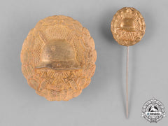 Germany, Imperial. A Gold Grade Wound Badge With Miniature