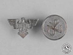 Germany. Two Miniature Supporter’s And Membership Stick Pins