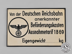 Germany, Reichsbahn. A National Railway Sign