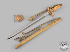 Spain, Franco Period. An Air Force Officer Dagger With Belt Buckle & Portepee, By Nf Toledo, C.1930