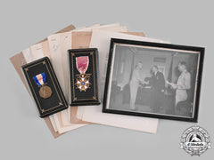 United States. A Soldier’s Medal & Legion Of Merit To Captain Scholander, Alaskan Rescue March 1945