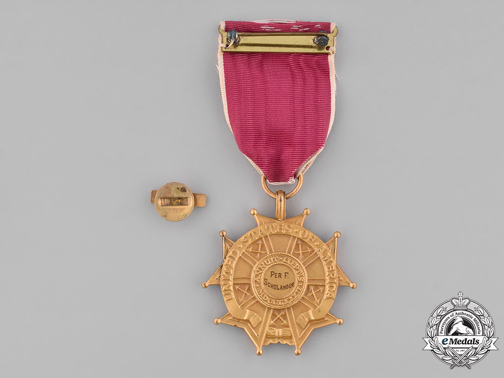 united_states._a_soldier’s_medal&_legion_of_merit_to_captain_scholander,_alaskan_rescue_march1945_m182_3871