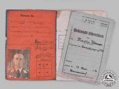 Germany, Luftwaffe. A Pair Of Documents Belonging To Knight’s Cross Recipient Martin Körner