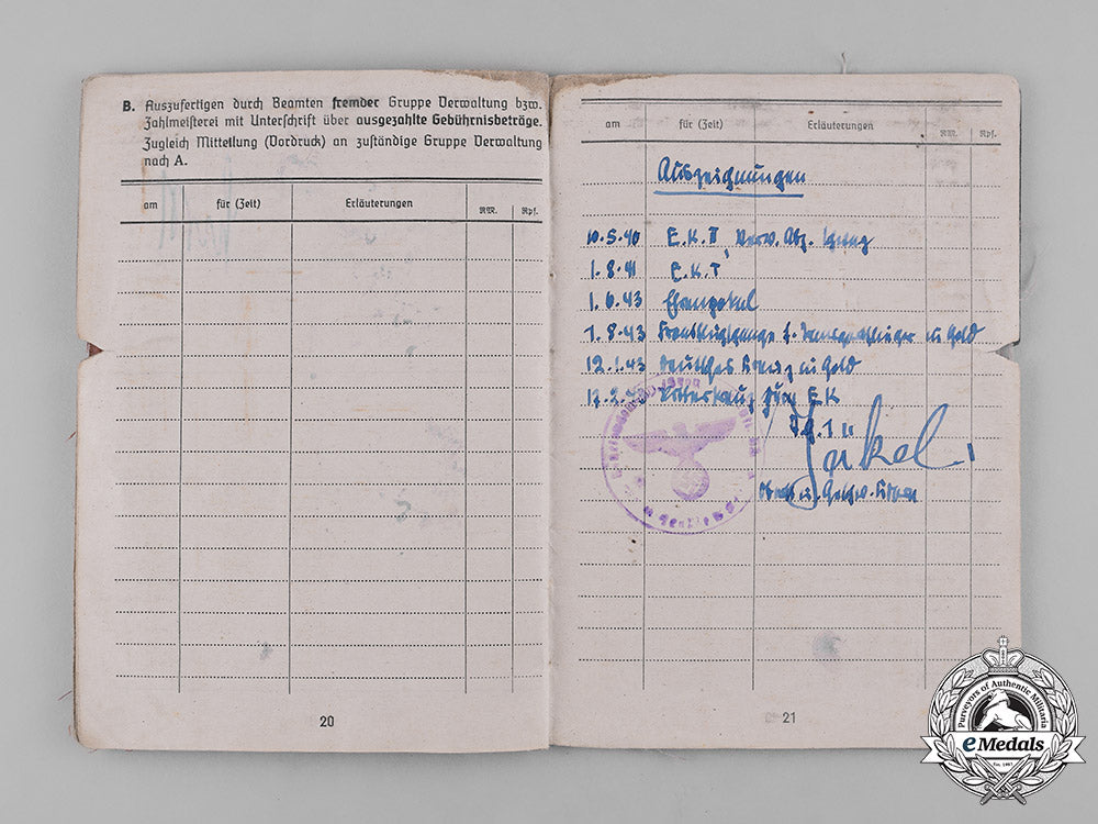 germany,_luftwaffe._a_pair_of_documents_belonging_to_knight’s_cross_recipient_martin_körner_m182_4002_1_1