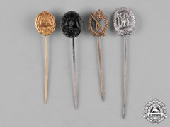 Germany, Third Reich. A Collection Of Second War Period Miniature Stickpins