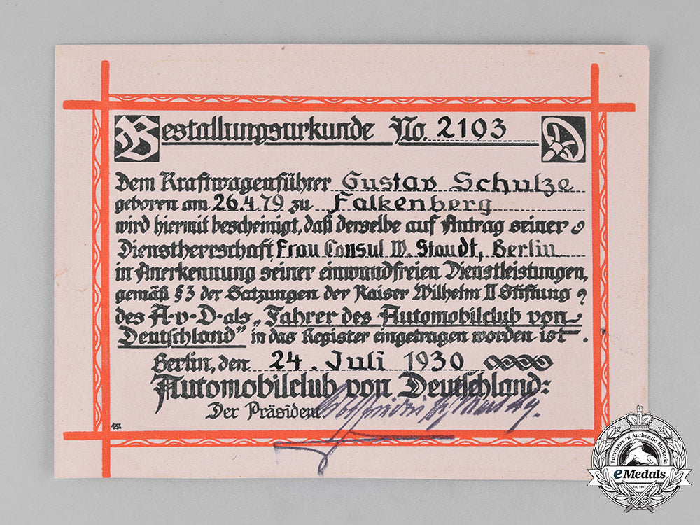germany,_weimar._an_automobilclub_von_deutschland_documents_to_gustav_schulze_m182_4200