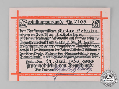 germany,_weimar._an_automobilclub_von_deutschland_documents_to_gustav_schulze_m182_4200