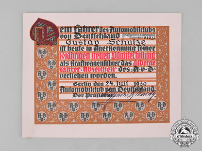 germany,_weimar._an_automobilclub_von_deutschland_documents_to_gustav_schulze_m182_4202