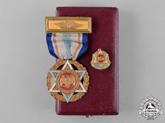 United States. A Jewish War Veterans Medal, With Lapel Pin And Case
