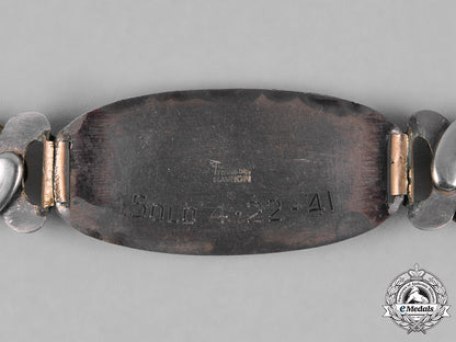 united_states._an_amy_air_force_pilot's_identification_wrist_bracelet,_named_to_r.p._lewis,_c.1941_m182_5223