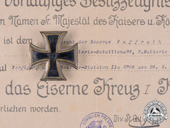 Germany, Imperial. An Ek 1914 I Class With Award Documents