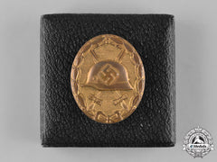 Germany, Wehrmacht. A Wound Badge, Gold Grade With Case, By Hauptmünzamt Wien