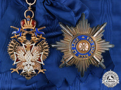 Russia, Imperial. An Order Of The White Eagle, Badge And Breast Star With War Decorations, By Eduard, C.1914