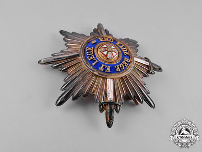 russia,_imperial._an_order_of_the_white_eagle,_badge_and_breast_star_with_war_decorations,_by_eduard,_c.1914_m182_6519_1_1