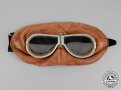 United Kingdom. A Pair Of British-Made Flying Goggles With Mask By Triple X