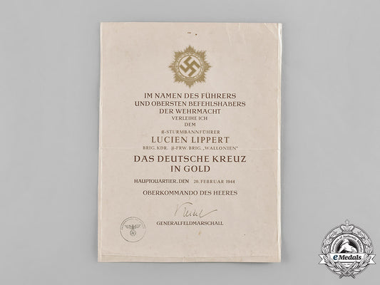 germany,_ss._a_rare_heer_german_cross_in_gold_award_document_to_ss-_sturmbannführer_lucien_lippert_m18_4697_1_1_1