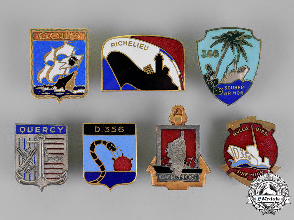 france,_republic._a_lot_of_seven_french_marine_badges_m18_5164