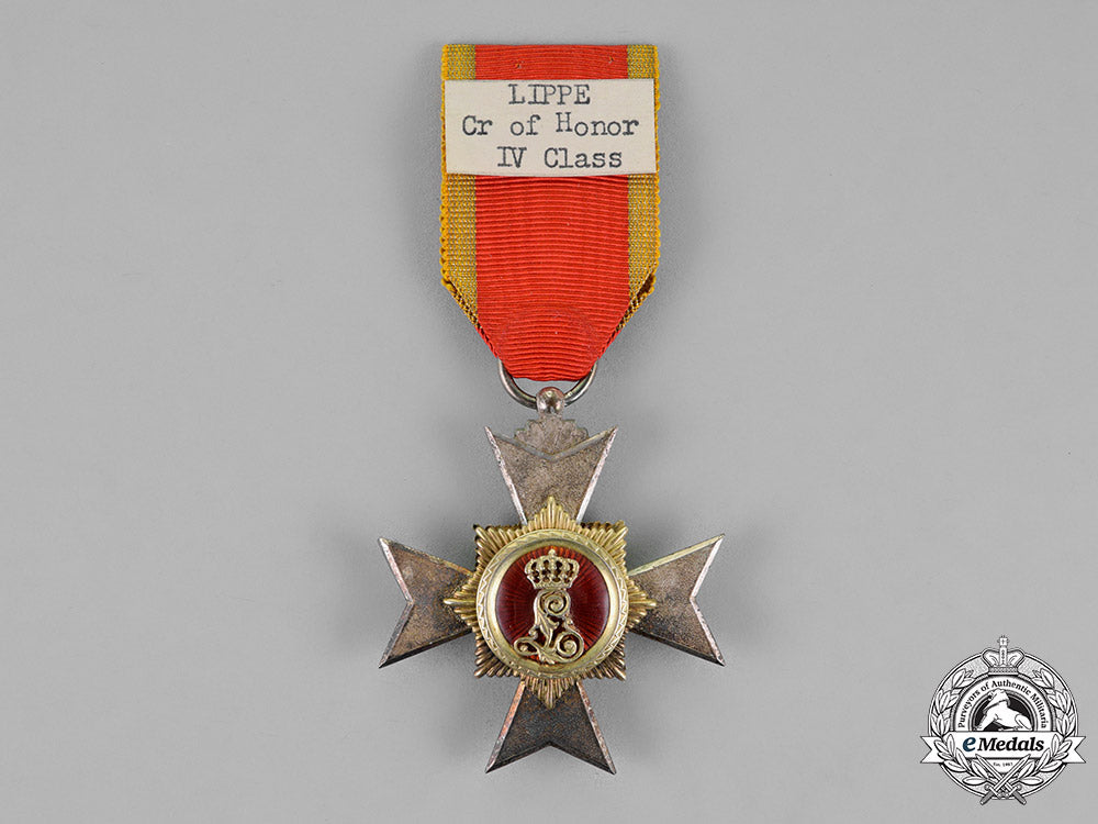 lippe,_principality._a_princely_houseorder,_fourth_class_honour_cross,_c.1913_m18_5260