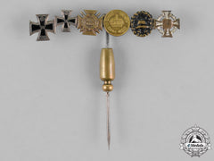 Prussia, State. A Miniature Award Stick Pin With Six Medals, Awards, And Decorations