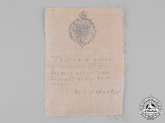 Germany, Imperial. A Piece Of Canvas From A German Aeroplane, Attributed To Private Mark St. Clair Johnston, Ppcli, Kia