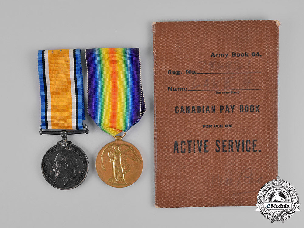 canada._a_service_medal_pair_with_paybook,_canadian_engineers_m18_6386