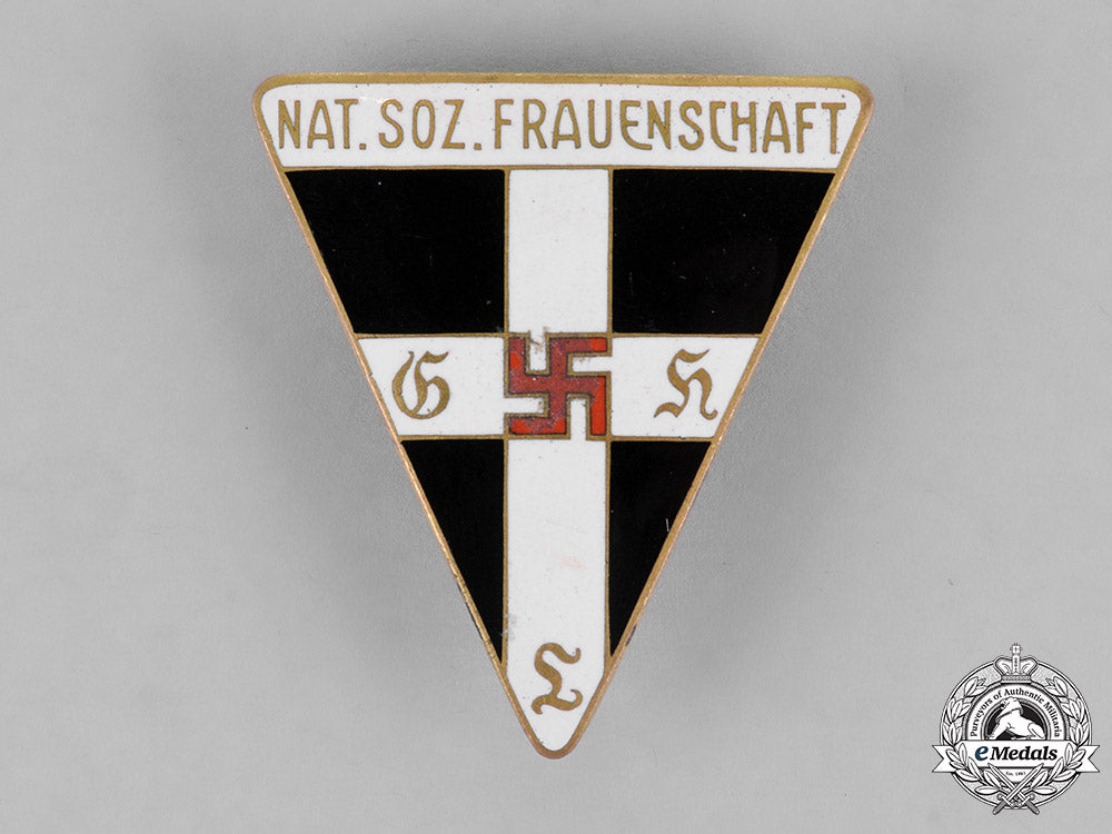 germany._a_national_socialist_women’s_league_membership._a_large_membership_badge,_by_alfred_stubbe_m18_6774