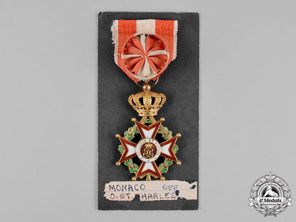monaco,_principality._an_order_of_saint_charles,_officer's_cross,_c.1910_m18_6852