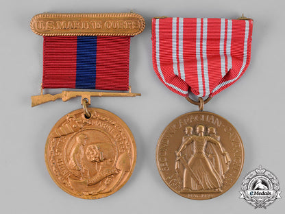 united_states._a_nicaragua_campaign&_good_conduct_medal_pair_to_guadalcanal_participant_m18_7089