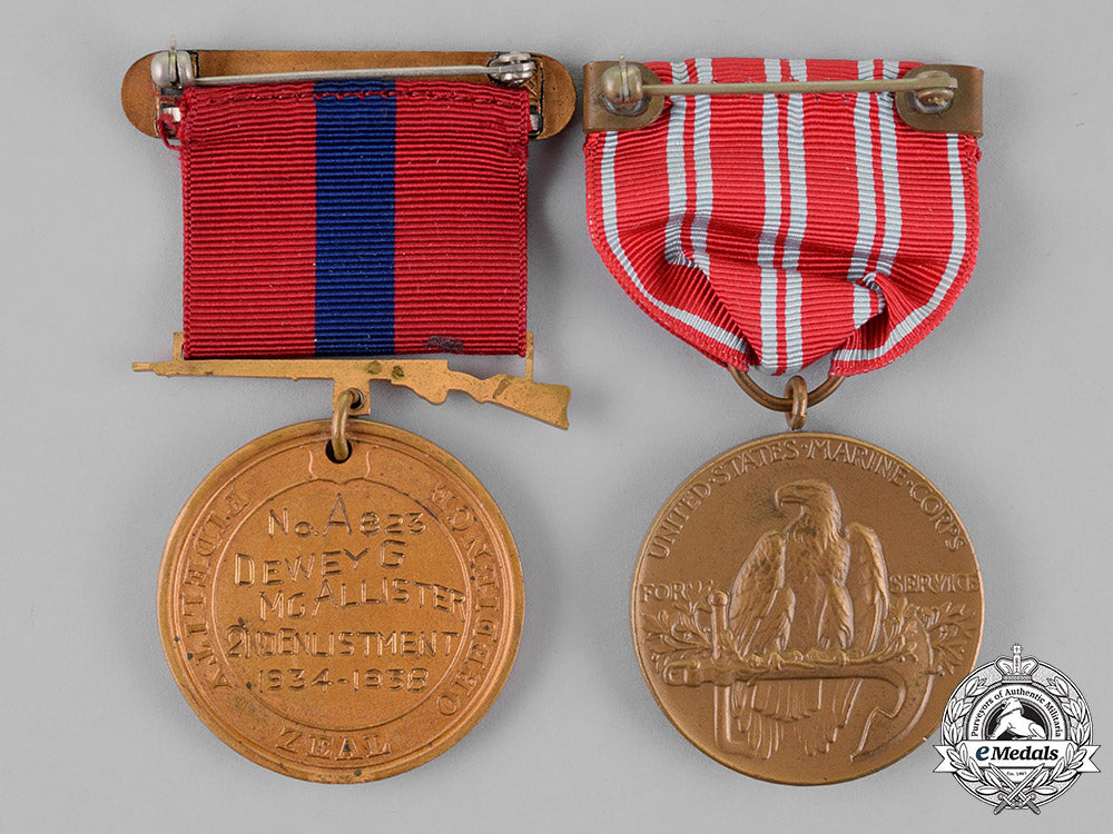 united_states._a_nicaragua_campaign&_good_conduct_medal_pair_to_guadalcanal_participant_m18_7090