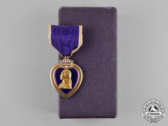 United States. A Purple Heart, To Seaman 1St Class Kyrklund, Usnr, Kia During Japanese Attack On Uss Franklin, 1945
