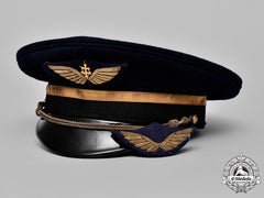France, Republic. A Free French Air Force Officer's Visor Cap & Wing