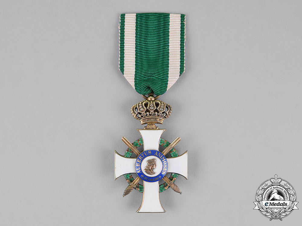 saxony,_kingdom._an_albrecht_order,_first_class_knight,_with_swords_and_crown,_c.1915_m18_7806