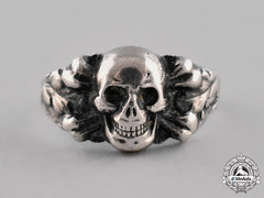 Germany. Silver "835" Skull Ring, C. 1935