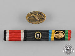 Germany, Republic. A Medal Ribbon Bar Of Three Medals, Awards, And Decorations, 1957 Version
