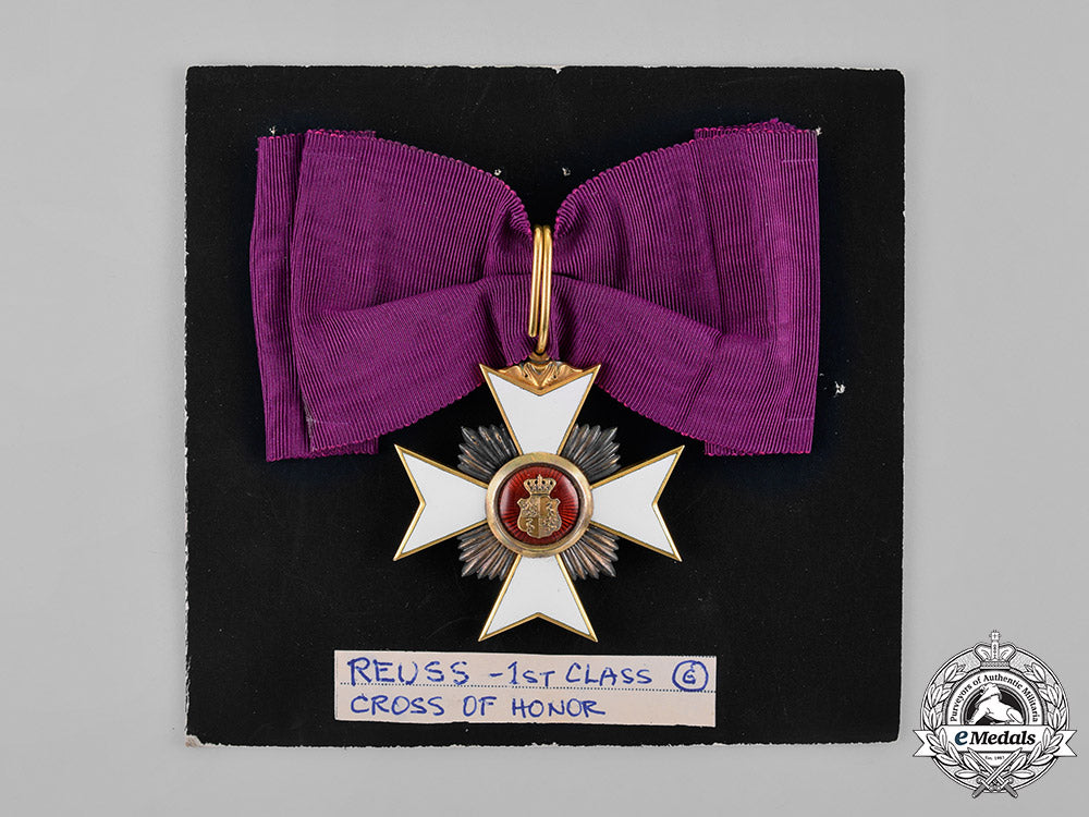 reuss,_county._a_princely_honour_cross_in_gold,_first_class,_c.1910_m18_8929