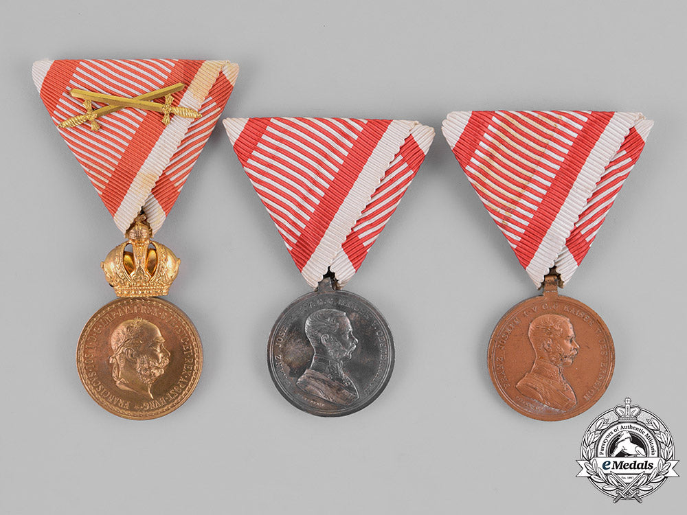 austria,_empire._three_austrian_imperial_medals_and_awards_m18_8979
