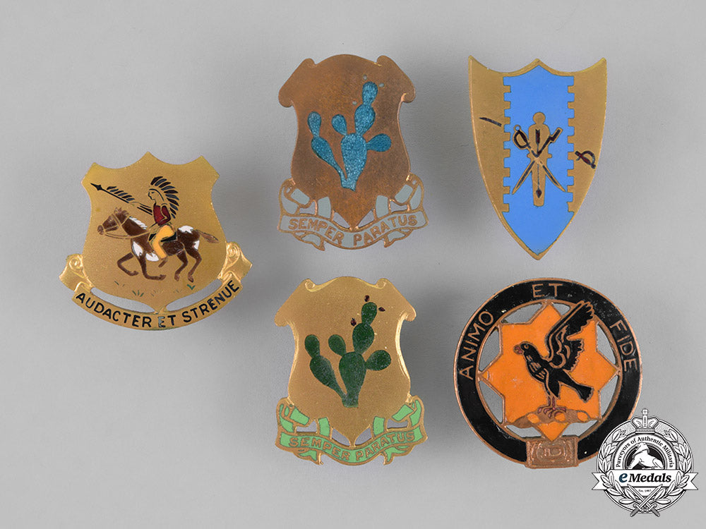 united_states._a_lot_of_twenty-_one_cavalry_insignia_badges_m18_9308