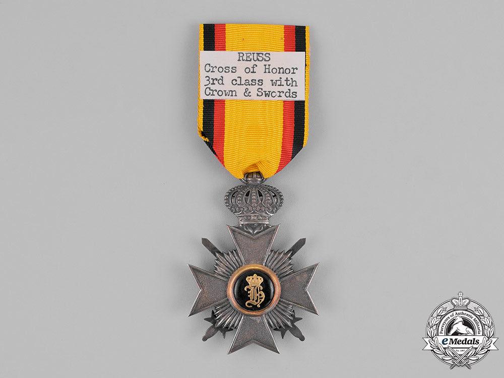 reuss,_county._a_princely_honour_cross,_third_class_with_crown_and_swords,_c.1914_m18_9435