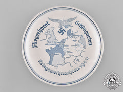 Germany, Luftwaffe. A Schöngarten Military Airport Christmas Plate, 1940