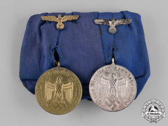 Germany, Wehrmacht. A Grouping Of Two Wehrmacht Long Service Medals, Mounted