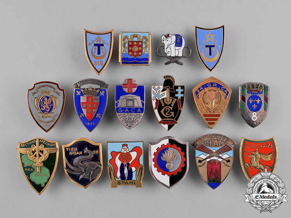 france,_republic._sixteen_french_military_insignia_badges_m18_9943
