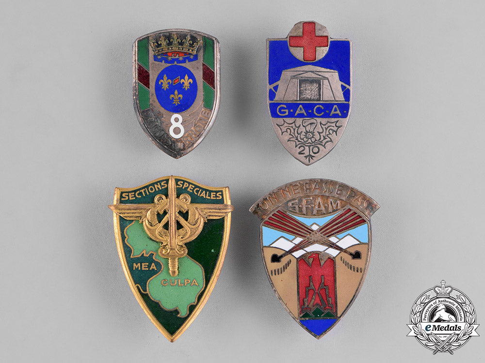 france,_republic._sixteen_french_military_insignia_badges_m18_9950